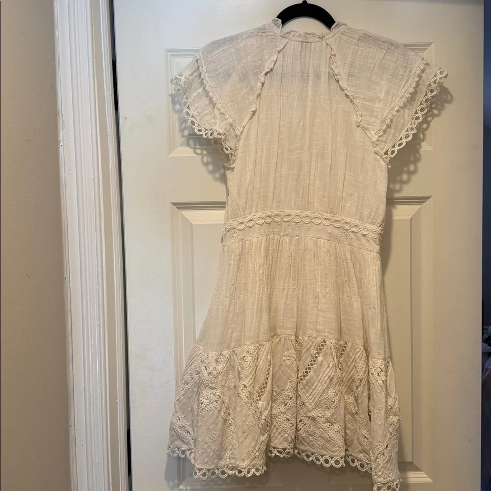 HEMANT & NANDITA embroidered cotton Lace Mini Dress - Picture 4 of 4